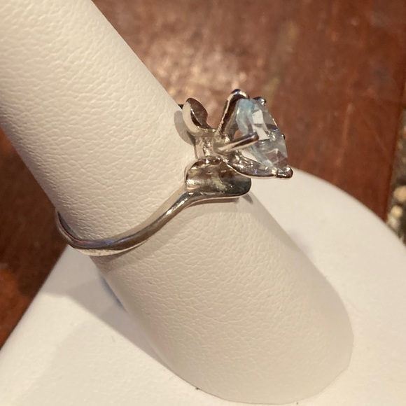 NWOT MARQUISE AQUAMARINE SET IN 925 SILVER. SZ 7.5 - Picture 3 of 6